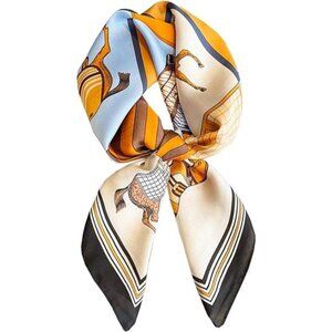 Womens Silk Satin Head Scarf Bandana Neck Scarf Hair Tie Handbag Accessory